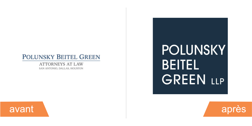 Nouvelle marque cabinet d'avocat - logo avant et après. Lawfirm logo rebrand before and after